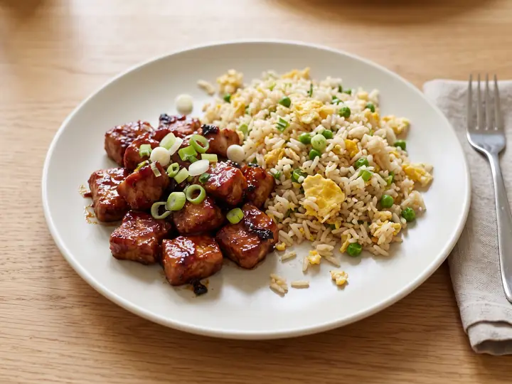 Sticky Hoisin Pork with Egg-Fried Rice